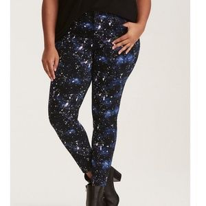 SKINNY JEAN - BLACK GALAXY PRINT